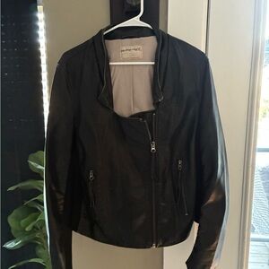 Black very soft faux leather jacket worn 1 time